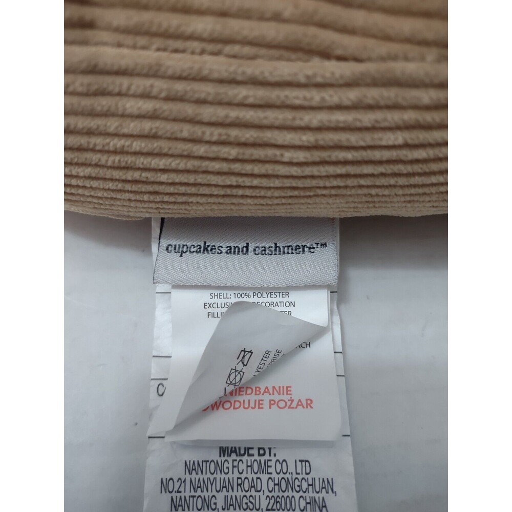 Cupcakes And Cashmere Corduroy Gingerbread Man Pillow 16" - Picture 4 of 6